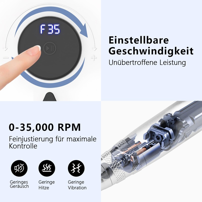 Enniewi Nail Cutter for Gel Nails 35000 U, Acrylic Nails,