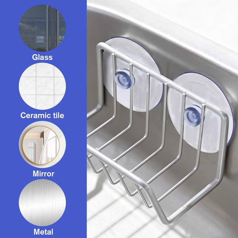 8 Pcs 2 Sizes Sponge Holder Suction Cup, 2 Inch