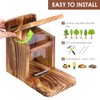 MIXXIDEA 2 PK Wooden Squirrel Feeder Box, Sturdy Squirrel Feeding