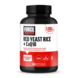 Force Factor Red Yeast Rice + Coq10 120 Cápsulas Veganas
