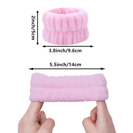 Cozy Manor Spa Wrist Washband Set 8 Pieces Absorbent Wrist Towels for Washing Face with Laundry Bag Wristbands for Women Girls Cleansing Cuffs for Wrist
