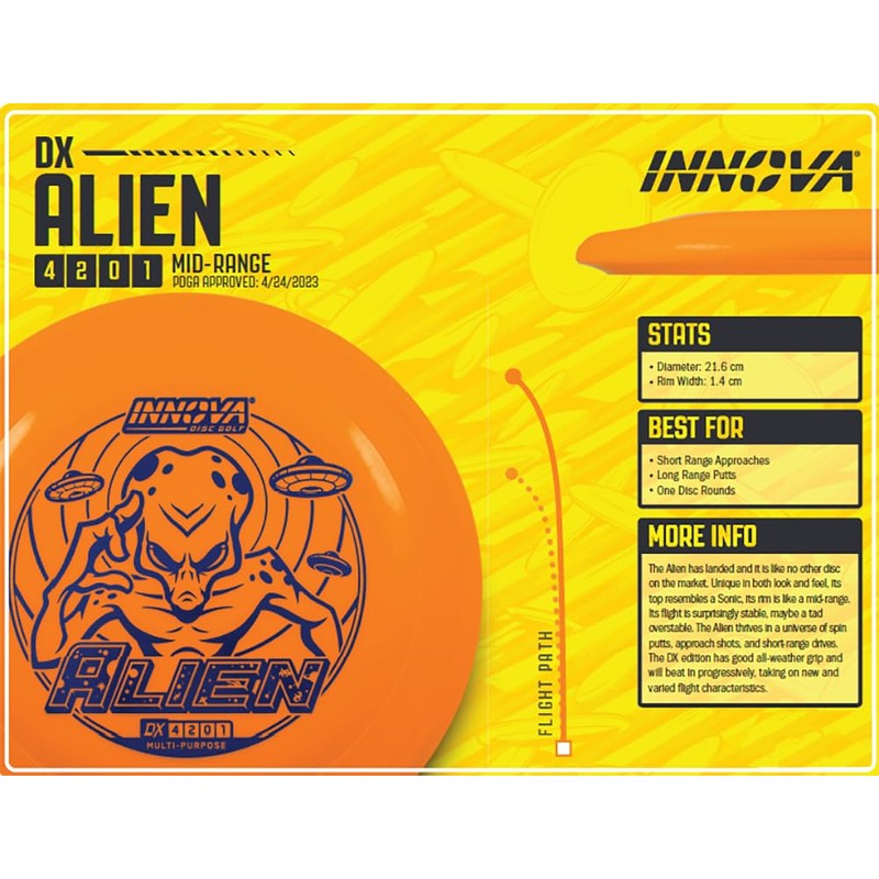 Innova Discs DX Alien Multipurpose Midrange Disc Golf Disc (178-180g)