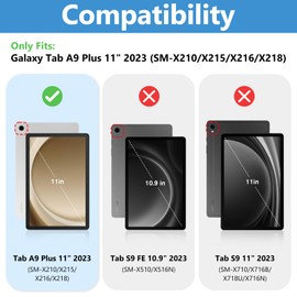 ProCase 3 Pack Screen Protector for Galaxy Tab A9 Plus 11 Inch 2023, HD Tempered Glass 9H Film Guard for 11" Tab A9+ 5G Tablet (SM-X210/X216/X218)