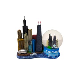 Chicago Lakefront Statue Snow Globe