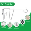 moonoom 4 Pcs Adjustable Vinyl Fence Hooks, Patio Hangers Decorative