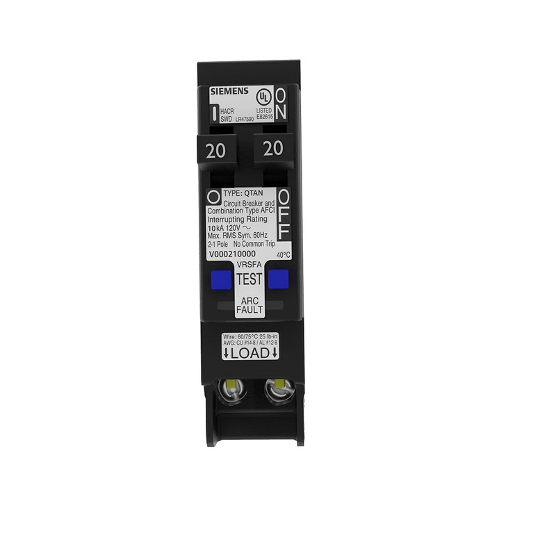 20A 120V 1-Pole Tandem CAFCI Type QTAN Circuit Breaker
