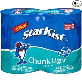 StarKist Chunk Light Tuna in Water, 5 oz Can, Pack of 8