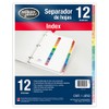 Wilson Jones P1348 Separadores de Carpeta Numerados, colores Brillantes, 12