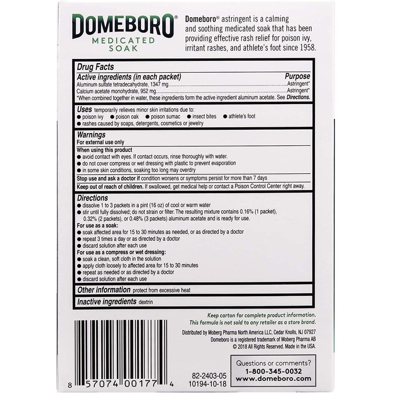 DOMEBORO POWDER PACKETTE 12EA BAYER CORPORATION