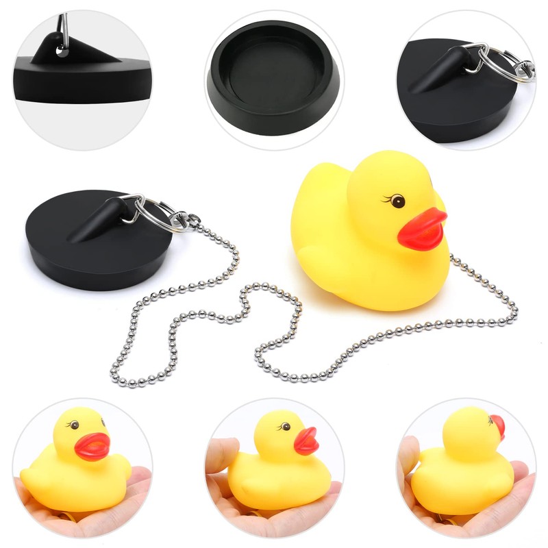 Bathtub Plug with Stainless Steel Ball Chain 45mm, Rubber Floating