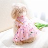 Yaopelky Small Dog Birthday Dress Sparkly Sequin Dog Cat Dress