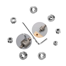 DXIA 8 PCS Drill Bit Depth Stop Collar Set, 3-10mm Drill Bit Depth Stop Collar Ring with Hex Wrench, Positioner Spacing Ring, Positioner Locator Durable Woodworking Drill Bit for Woodworking