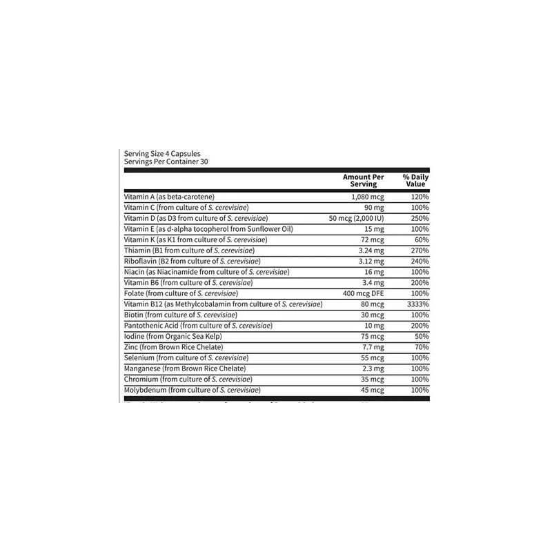 Multivitamínico Vitamin Code 50 Wiser Women 120cap Mujer 50+ Sabor