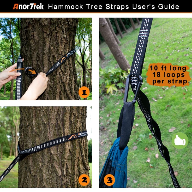 AnorTrek Professional Camping Hammock with Mosquito Net, Lightweight Portable Double