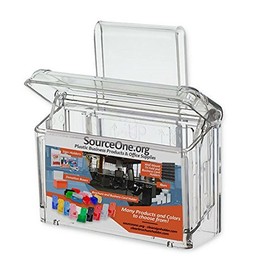 SourceOne Outdoor business card holder with Window hook (clear)