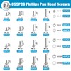 1609 PCS Machine Screws Assortment Kit, 304 Stainless Steel Nuts