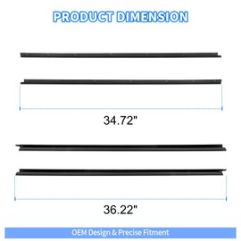 4 PCS Window Moulding Trim Weatherstrip Seal Belt for Outer & Inner Door Compatible with NIS san Pick up D21, Hard Body 1986-1994 Replaces 80820-01G00 80821-01G00 80834-01G00 80835-01G00