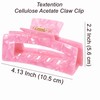 Large Cellulose Acetate Hair Clips for Women Ladies, Textention 4.1inch