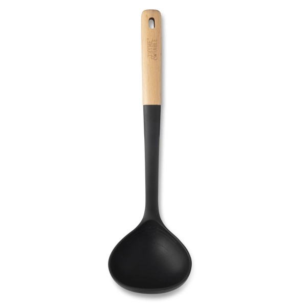Unbranded Thyme & Table Silicone 13" Beechwood Handle Black Kitchen