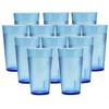 TrueCraftware-Set of 12 Belize 10 oz. Tumbler/Drinking Cups Blue Polycarbonate-Premium