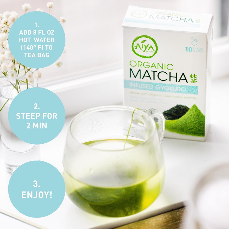 Aiya Organic Matcha Infused Gyokuro | Organic Ceremonial Matcha Green