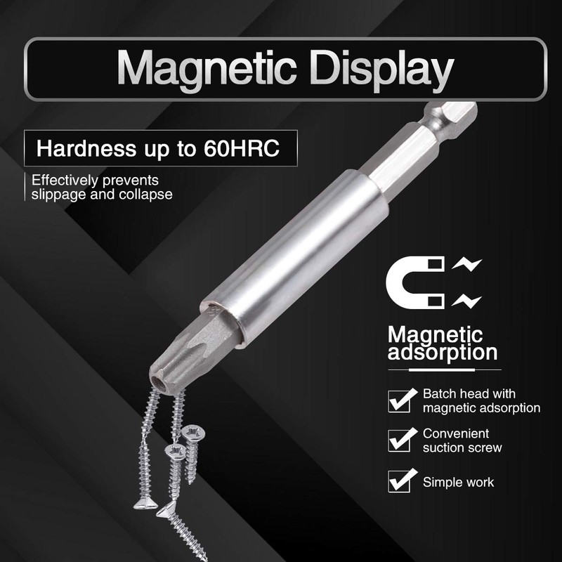 KATUR 33Pcs Tamper Proof Security Screw Hex Bit Head Set,