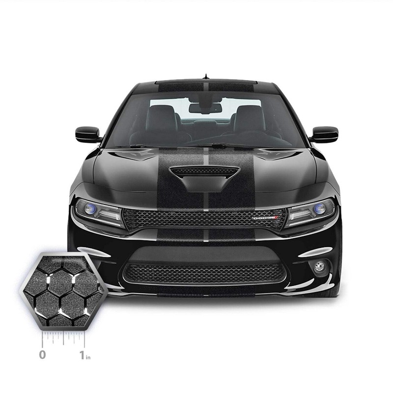 - Dual 12" Racing Stripes Air Release Self Healing Vinyl