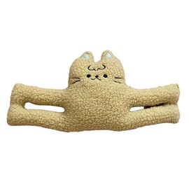 Cute Door Stopper, Decorative Cat Door Stop for Home Office, Soft Fabric Stuffed Animal Anti Pinch Door Stopper to Keep Door Open for Your Dog or Cat Come and Go Freely (Khaki, One Size)