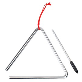 XDrum Triangle with Beater - Triangle for Children and Early Musical Education - Percussion Instrument with 15 cm (6 Inch) Size and Clapper - Steel Rhythm Instrument for Nursery