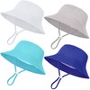 Cooraby Sombrero de sol para bebé, de ala ancha, ajustable,