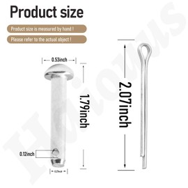 4 Pack 90757-767-000 / 94201-30450 Pin and Split Cotter Pin Compatible with H-onda Snowblowers