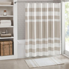 Madison Park Spa Waffle Shower Curtain 72x72 Taupe
