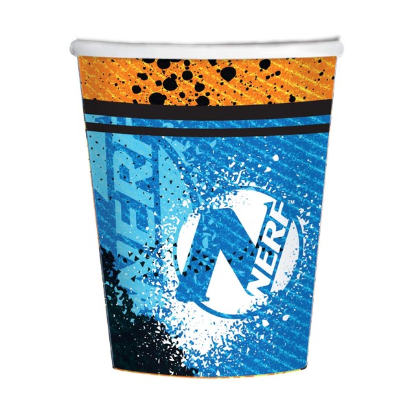 Amscan 9903923-66 - Officially Licensed Nerf Birthday Party Paper Cups - 8 Pack