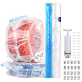 3D Drucker Filament Vakuumbeutel Kit Wiederverwendbar,20 Stück Filament Aufbewahrung Vakuum Taschen,20 Trockenmitteln, 25 Feuchtigkeitsanzeigekarten,20 Dichtungsclips und 1 Vakuumpumpe