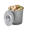 Restaurantware 4 oz Round Silver Plastic Tin Can - with