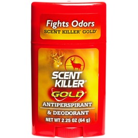 Wildlife Research Center Scent Killer Gold Antiperspirant & Deodorant, Unscented, Anti-Odor Formula for Hunters, Long-Lasting Sweat & Odor Protection, Push-Up Stick, 2.25 OZ