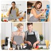 saerryor 2 Pack Unisex Adjustable Bib Apron with Pockets Cooking