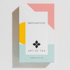 Art of Tea | Matcha Powder | Organic Japanese Ceremonial Matchasticks |12 Count Single Serve Packets