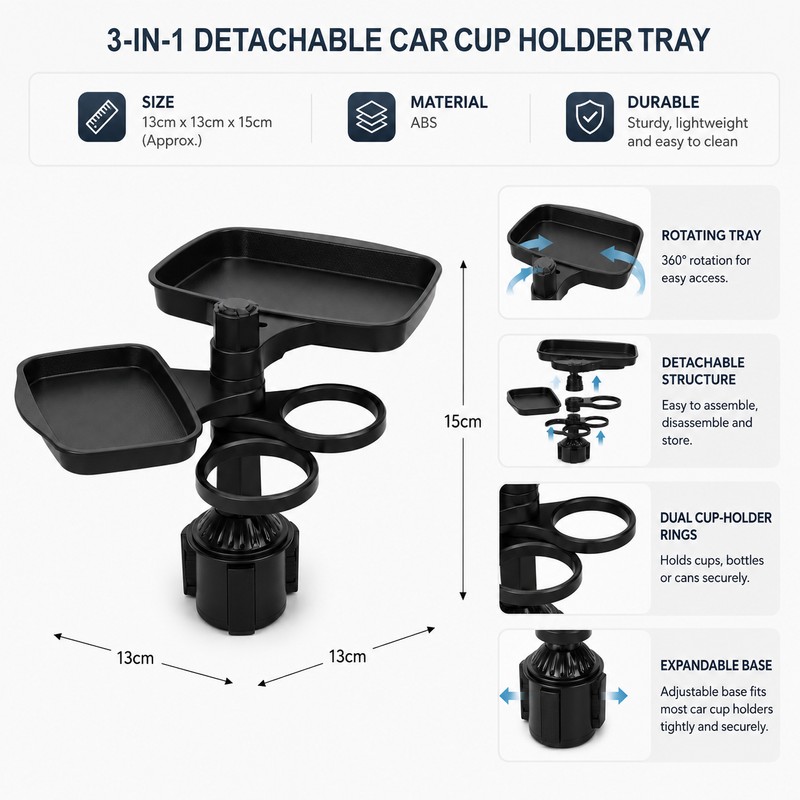 Car Seat Gap Organizer with Cup Holder – PU Leather