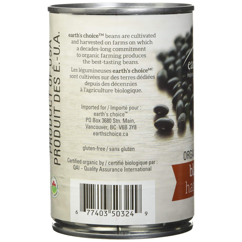 Earth's Choice, Organic Black Beans, 398ml