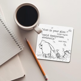 Dorothy Spring Sarcastic What is your plan? Special Friend Pooh Gift Coaster