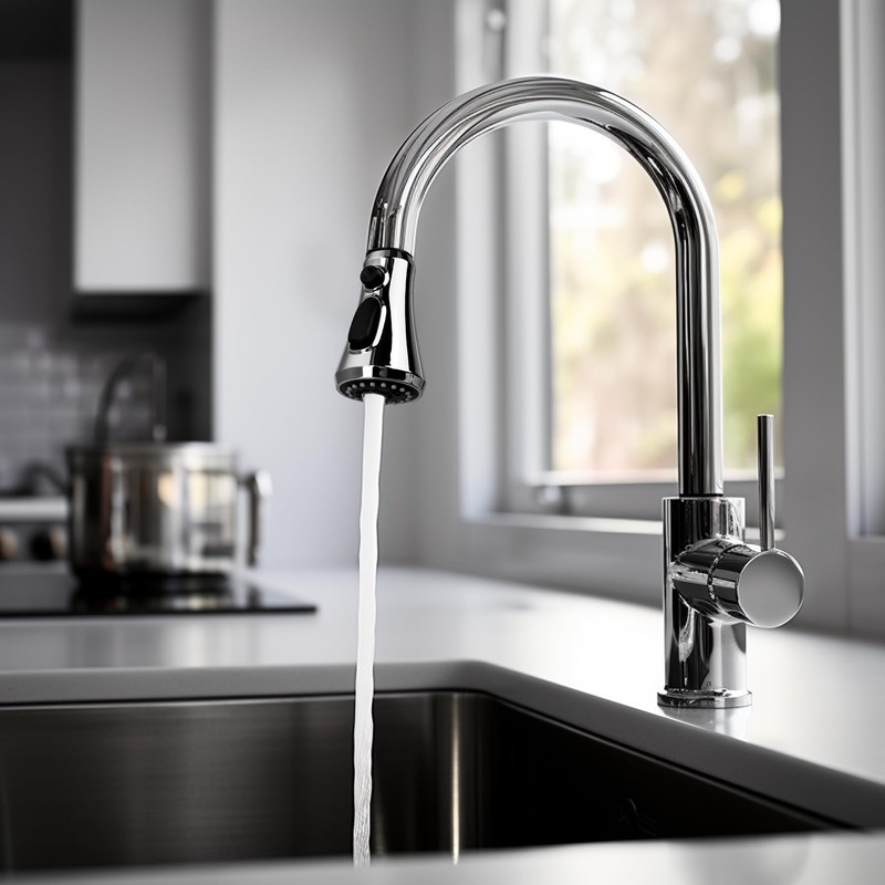 Hibbent Pull Down Kitchen Faucet Head Replacement, 3-Function Kitchen Faucet