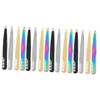 WOONEKY 4pcs Eyebrow Tweezers Tip Precision Tweezers for Men Women