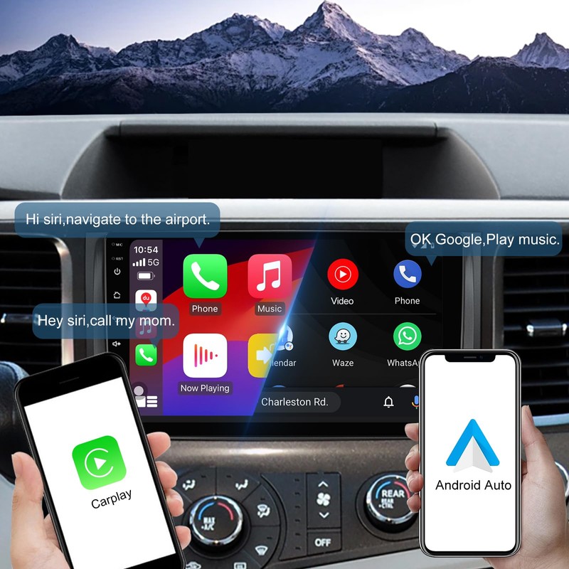 4+64G Android 13 Double Din Car Stereo for Toyota Sienna