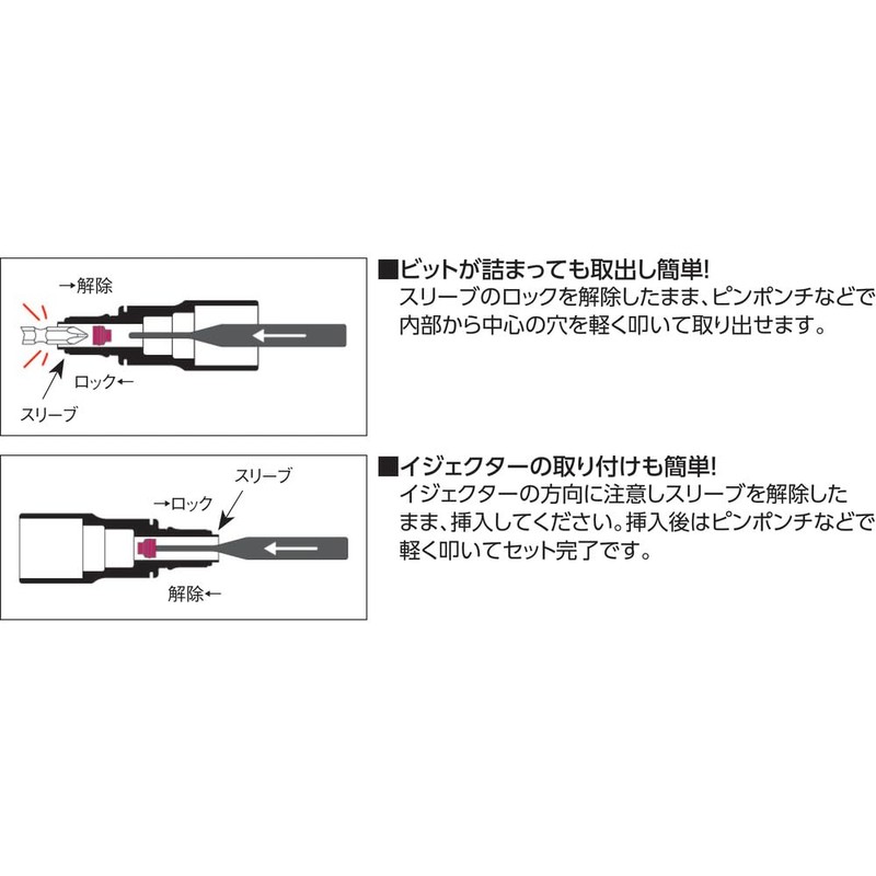 Super Electric Dollar Socket Bit (Detachable Type) Pro Spec 8×6.35mm