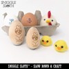 Cute Duck Chicken Egg Rubber Stamp - 3/4 Inch Small