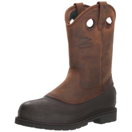 Georgia Boot Men's Mud Dog 12" Pull On Work Boot,Mississippi Brown,14 M US