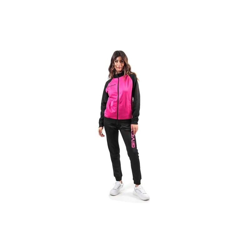 Givova Unisex Cuba Tracksuit, Pink/Black, 3XS EU