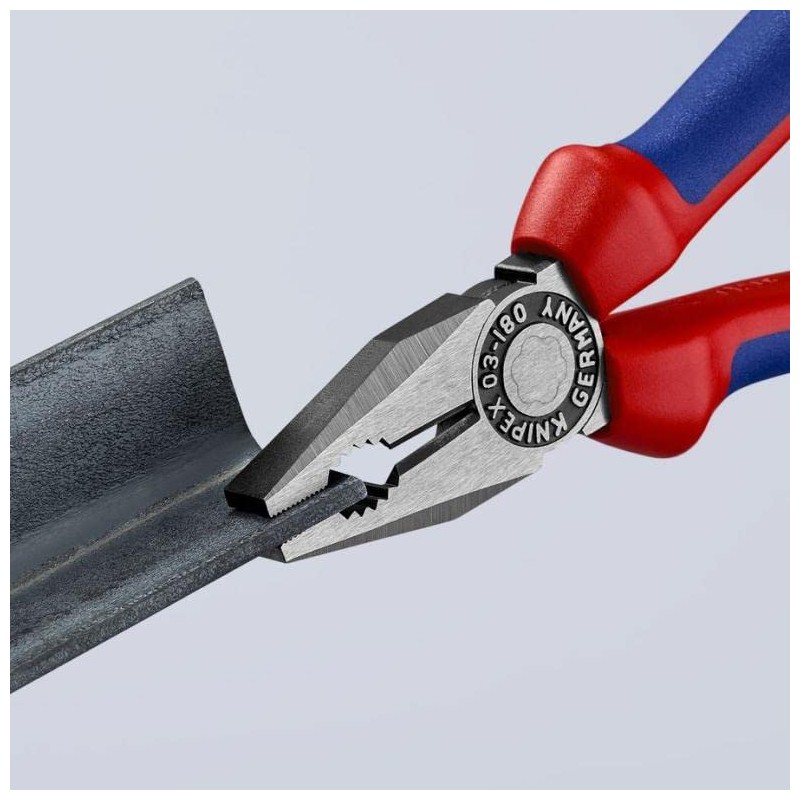 Knipex Combination Pliers black atramentized, with multi-component grips 180 mm