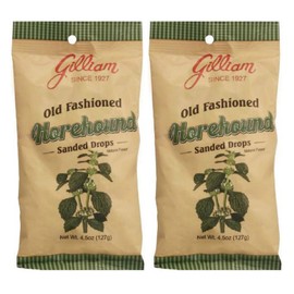 Gilliam Old Fashioned Candy Flavored Sanded Horehound Drops Pack of 2 (4.5 oz. Bag) (Horehound )